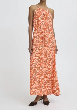 b.young Joell Slip Dress In Orange