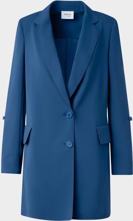 Akris Belted Single-Breasted Long Blazer Jacket