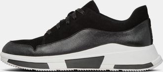 FitFlop Womens Fit Flop Freya Suede Trainers in Black