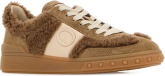 Valentino Garavani Womens Camel Upvillage Sneakers Cammellocammelloglaceglaceambra