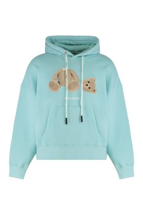 Palm Angels Light Blue Graphic Hood Sweatshirt