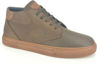 Fluchos Bruin Leren Enkellaarzen - Heren - Veterlaarzen - Bruin - 45 EU - Schoenen
