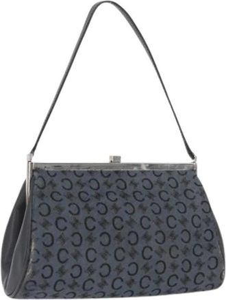 Celine Pre-owned C Macadam Canvas Schoudertas - Dames - Vintage Handtas - Grijs - ONE Size - Leer - Vintage