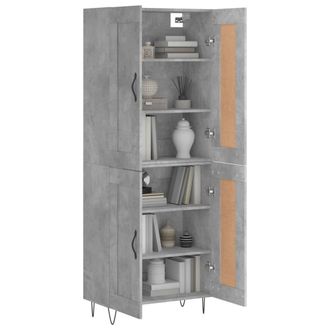 Berkfield Home Highboard Concrete Grey 69.5x34x180 cm Engineered Wood
