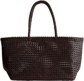 Madewell The Handwoven Cane Tote in Dark Carob at Nordstrom Rack