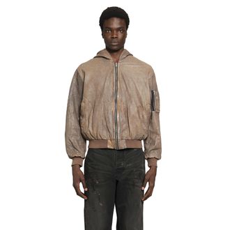 Alexander Digenova Leather Bomber Jacket