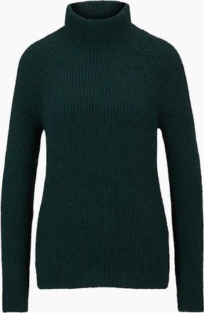 HUGO BOSS Womens Funnel Neck Raglan Sleeve Sweater - Green - Size: 12