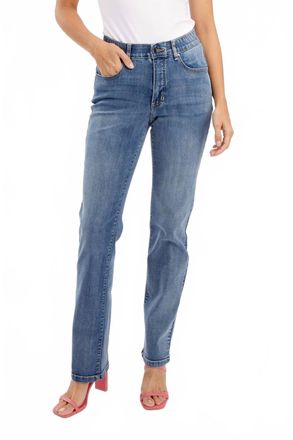 Frank Lyman Design Mid-Rise Full-Length Jeans In Blue