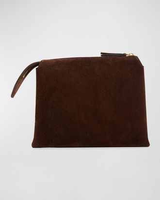 The Row Nu Twin Mini Crossbody in Suede