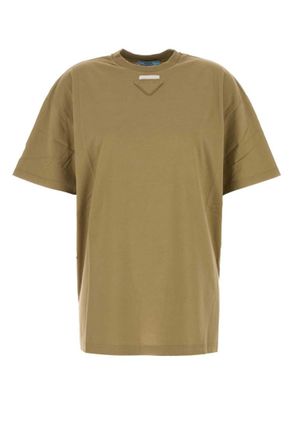 Tシャツ・カットソー PRADA Woman T-Shirt White 3557BSOOO16XQ F0009 White Printed jersey T-shirt | PRADA
