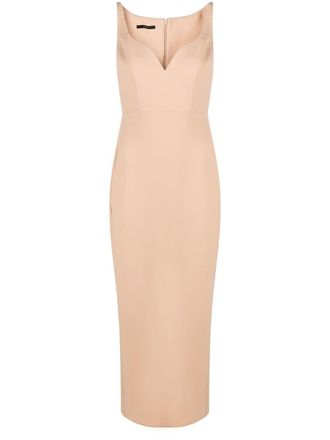 Alex Perry Mouwloze midi-jurk - Beige