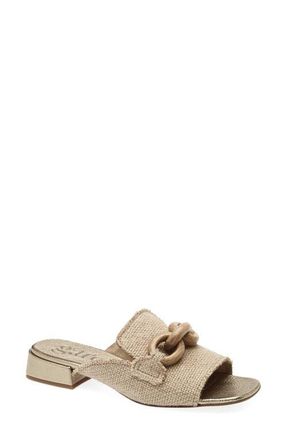 Pedro Garcia Enna Slide Sandal in Natural Burlap-Oak at Nordstrom, Size 4.5Us