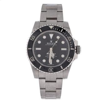 Rolex Oyster Perpetual Submariner Automatic Watch Stainless Steel and Cerachrom 41 in Metallic Silver at Nordstrom