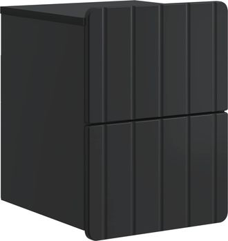 vidaXL Mesita De Noche De Pared Negro 33 X 34,5 X 43 Cm Vidaxl