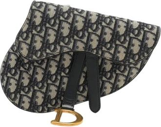 Dior Pre-owned Shoulder Bags, female, Blue, Size: ONE SIZE Pre-owned Saddle Belt Bag
