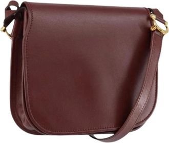 Cartier Pre-owned Cross Body Bags, female, Red, Size: ONE SIZE Pre-owned Vintage Leather Shoulder Bag