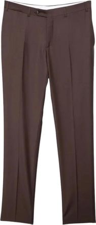 Canali Broeken, Heren, Bruin, 2Xl, Wol, Chino broek