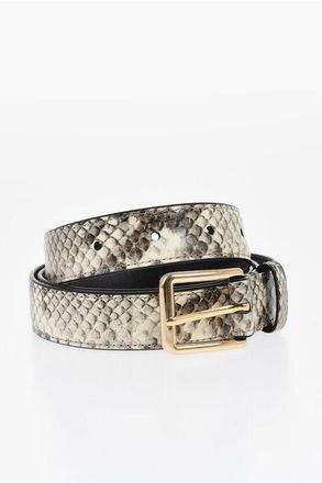 Dsquared2 Python-Effect Leather Belt 25mm size 100