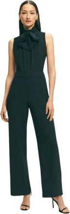 Brooks Brothers Zwarte Stretch Jumpsuit - Dames - Jumpsuits - Zwart - S - Polyester - Jumpsuits & Playsuits