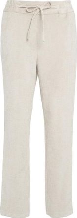 Gender Straight-Cut Corduroy Trousers With Drawstring Waist