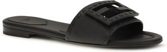 Fendi Womens Baguette Sandals Nero Calf Leather Bos Taurus