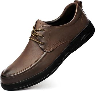 Chaussures Habillées Homme En Cuir Verni à Lacets - Derby Brillant, Semelle Caoutchouc, Talon Bloc, Pour Occasions Formelles
