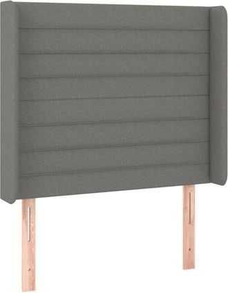 vidaXL Cabecero Con Led De Tela Gris Oscuro 93x16x118/128 Cm Vidaxl