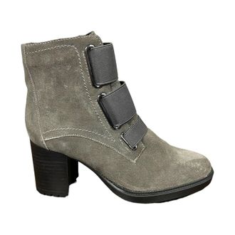 VALDINI Womens Jenny Heeled Boots In Grey Suede