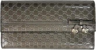 Gucci Pre-owned MicroGuccissima Long wallet (bi-fold) - - Pre-owned - Donna - Grigio - ONE SIZE