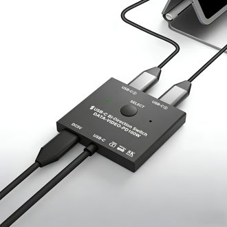 OEM Conmutador Kvm2 3.1 Thunderbolt 3 Tipo C, 2 Entradas, 1 Salida, Modelo Ab201