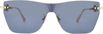 Dior CD CHAIN M3U Blue Shield Ladies Sunglasses CD40162U 10V 00