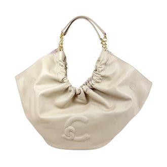 Coccinelle Smash Medium - Dames - Schoudertassen - Beige - ONE Size - Leer - Tassen
