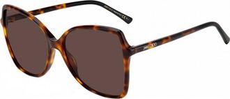 Jimmy Choo London Womens FEDES-0086-70 FEDES 59 0086 70 Fede Sunglasses - Brown - One Size
