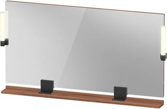 Duravit Duravit - Espejo Sivida, Negro Diamante Mate, 1330x36x650mm, Luz