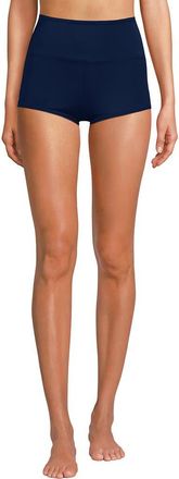 Lands End Tugless High Waisted Swim Boy Shorts in Deep Sea Navy at Nordstrom, Size 24W