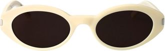 Saint Laurent Chic Black Sunglasses SL 567 005 - female - Saint Laurent - Sunglasses - Beige - 51 MM - Accessories