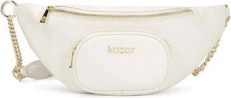 Kazar Leren heuptas in witte kleur - Dames - Heuptassen - Wit - ONE Size - Leer - Tassen