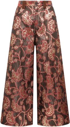 Maliparmi Gilded Garden Trouser - Dames - Wijde Broeken - Veelkleurig - L - Polyester - Broeken