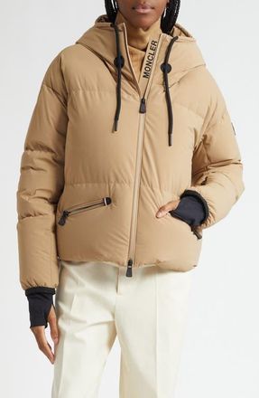 Moncler Allesaz Hooded Down Puffer Jacket in Neutral at Nordstrom, Size 0