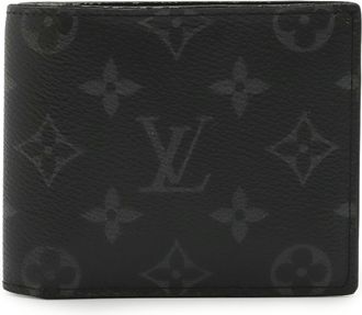 Louis Vuitton Black Gray Monogram Eclipse Wallet (Bi-Fold) (Pre-Owned)