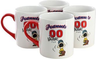 Peanuts Best in Sports Varsity 4 Piece 19 Ounce Stoneware Mug Set and in White at Nordstrom