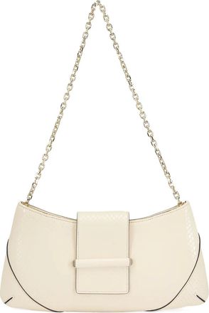Jimmy Choo London Borsa a spalla con effetto serpente - Bianco