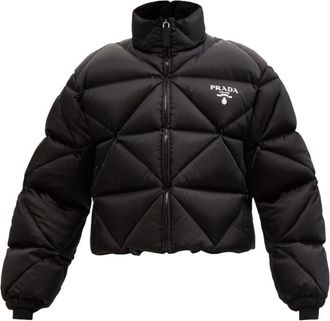 Prada Re-Nylon Gabardine Cropped Down Jacket Size XS
