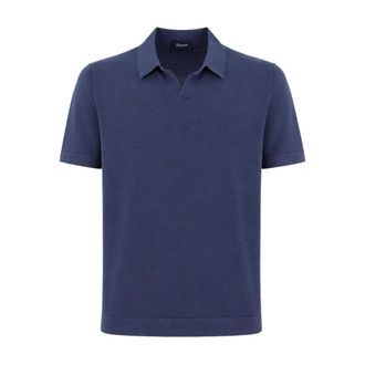 Drumohr Polo Shirts, male, Blue, Size: 3XL Polo Frosted