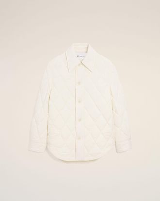 Ami White Nylon Padded Buttoned Jacket White - XXL - Unisex