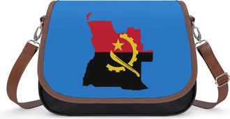 Generic Flag Map of Angola Fashion Womens Crossbody Bags Novelty Handbag Shoulder Bag Purse