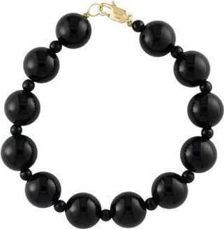 Effy 14K Yellow Gold Onyx Bracelet in Black at Nordstrom Rack, Size 7.5