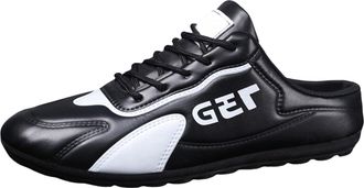 Generic Spring Mens Shoes Lazy Slip Ons and Half Slippers Foreign Trade Mens Casual Shoes (Black, 7.5)-3