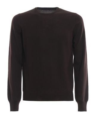 Paolo Fiorillo Dark brown combed wool sweater