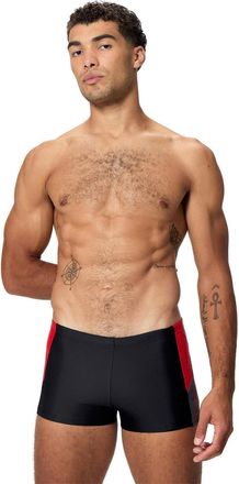Speedo Aquashort-zwembroek voor heren (Zwart, Rood)